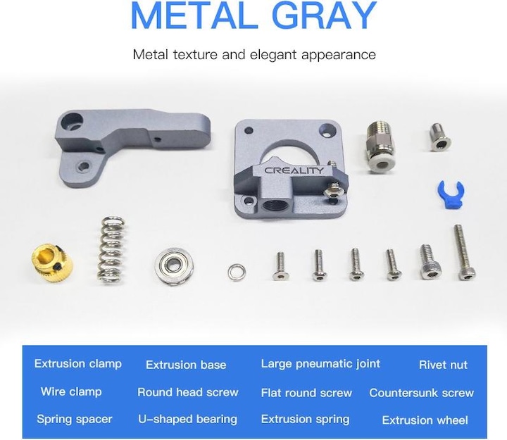 Image du produit Creality Kit de mise à niveau de l'extrudeuse en aluminium Gris (Mise à jour de l'offre groupée)