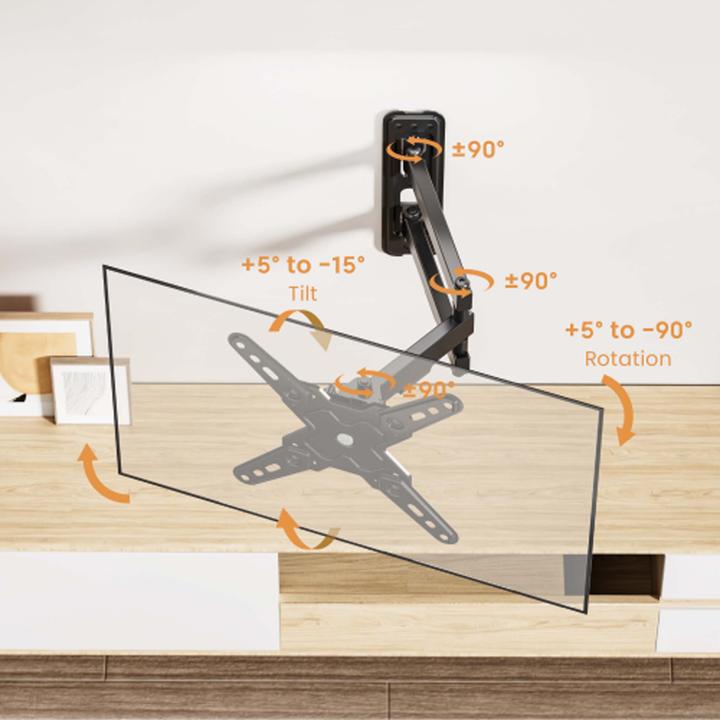 Produktbild Wiltec TV Halterung 13"–43" TV Wandhalterung schwenkbar 20kg Fernsehhalterung (Wand, 43", 20 kg)