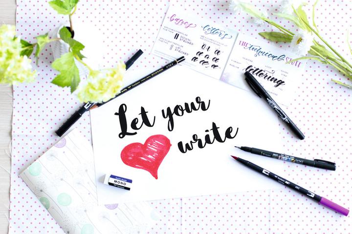 Actual product image Tombow Lettering-Set Advanced (10 x)