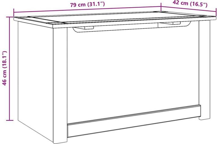 Actual product image vidaXL Truhe (79 cm, 1x)