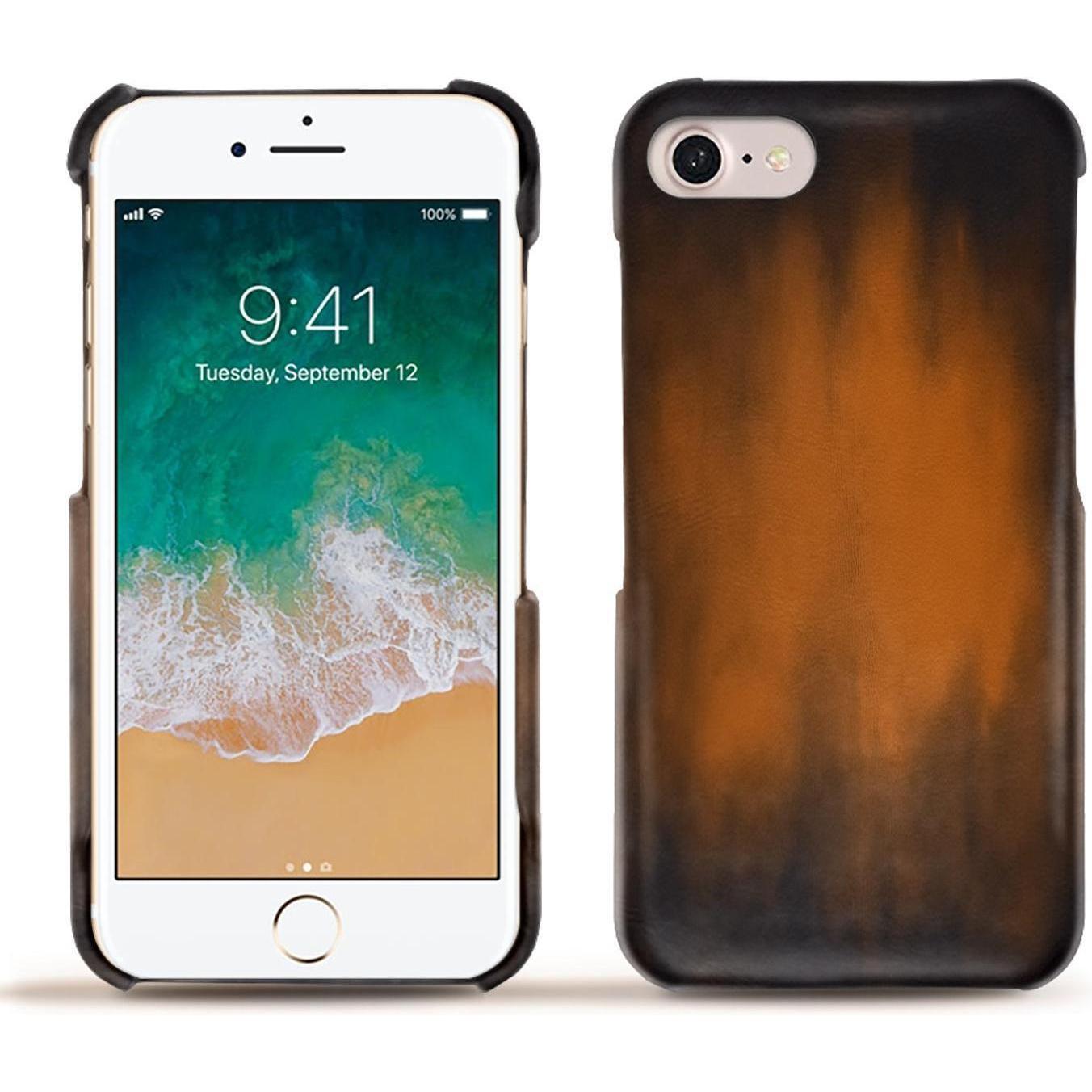 Noreve Lederschutzhülle (Apple iPhone 7), Smartphone Hülle, Braun