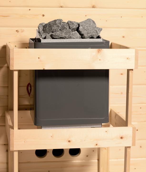 Actual product image Karibu Tonja without roof rim (Plug & Play 3,6 KW - Bio external control)