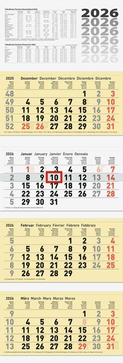 Produktbild BRUNNEN 1070214106 | 4-Monatskalender 2026 | chamois, 320940 mm (Deutsch)