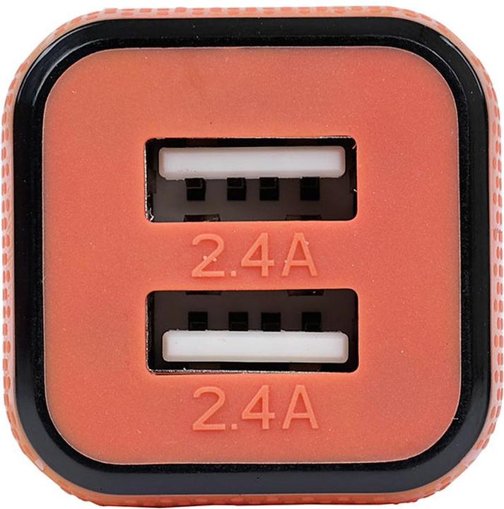 Image du produit Caruba Chargeur de voiture Duo USB 4,8 ampères noir/rouge
