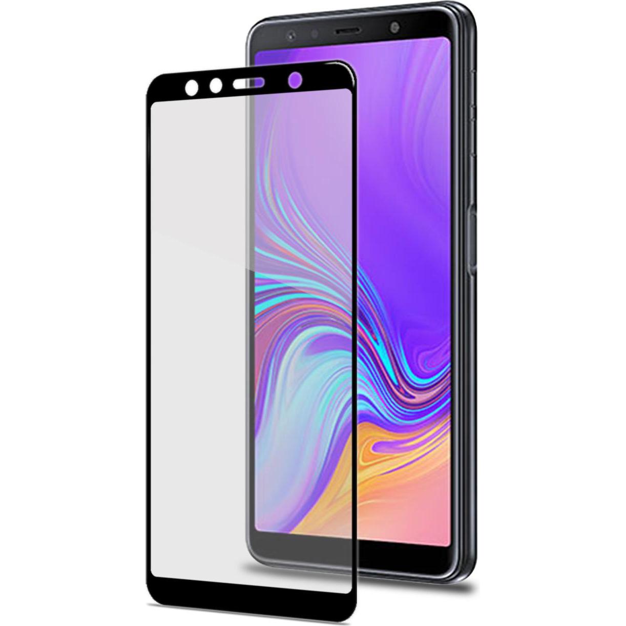 Celly Full Glass Pellicola proteggischermo trasparente Samsung 1 pz (1 pz., Samsung Galaxy A7), Pellicola protettiva smartphone, Trasparente, Nero
