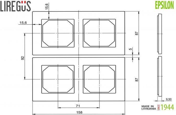 Actual product image Liregus 2-Way Frame Matt Glass