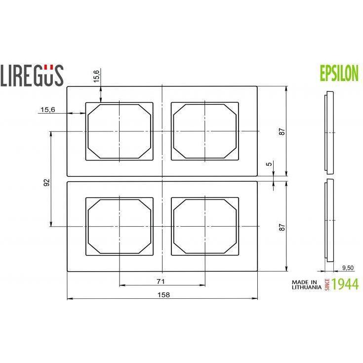Thumbnail - Liregus, Zubehör Schalterprogramm, Frame 2 Seats White