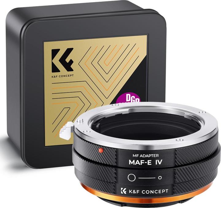 Produktbild K&F Concept High Precision lens adapter, matte paint, orange, MAF-E IV PRO