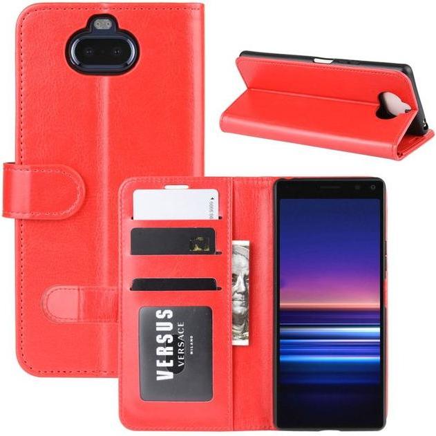 Thumbnail - MU Classic Crazy Horse Leder Bookcover Series (Sony Xperia 8), Smartphone Hülle, Rot
