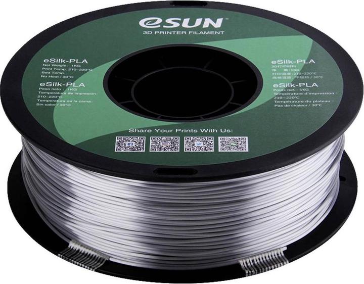 Immagine prodotto eSUN eSilk-PLA (PLA, 1.75 mm, 1000 g, Argento)