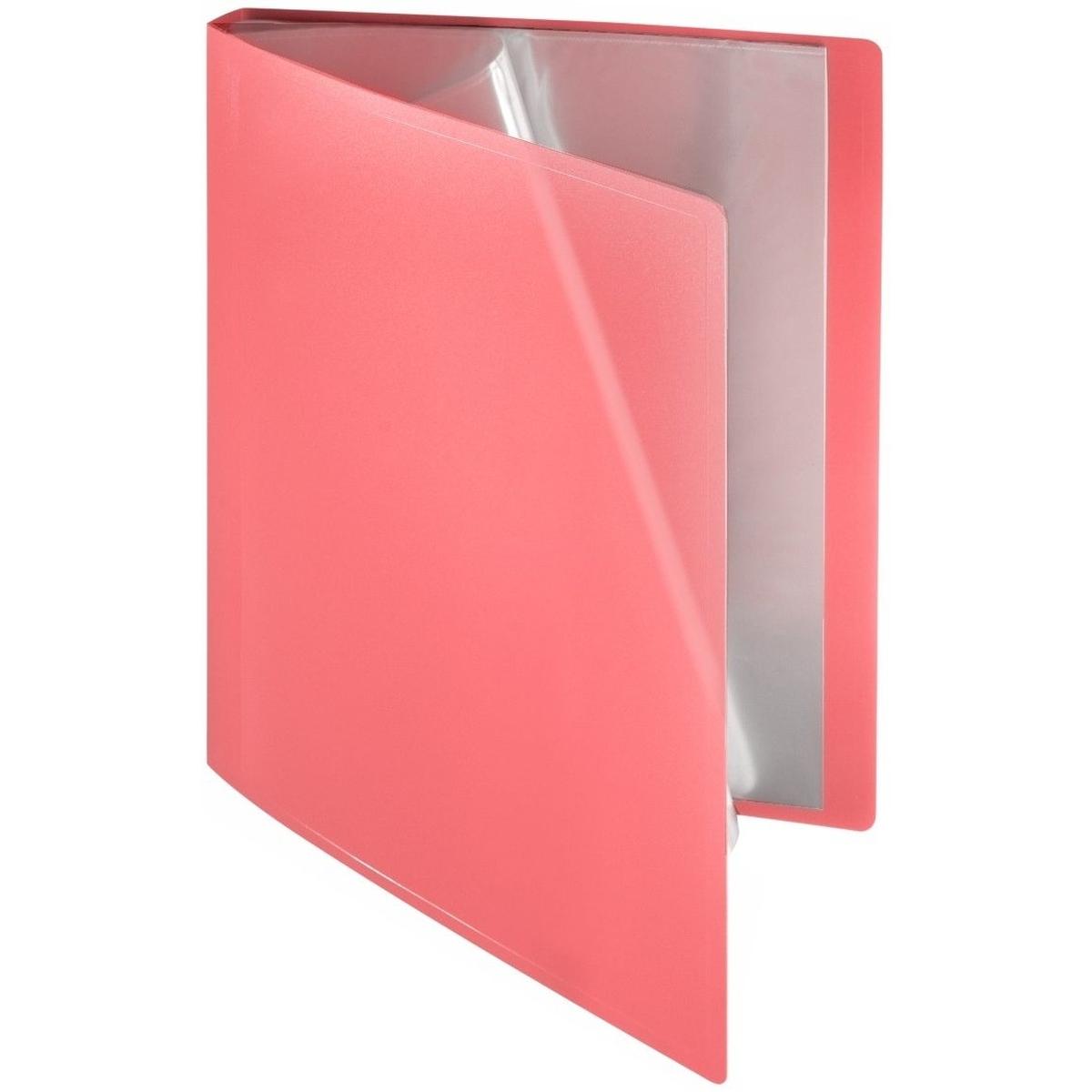 Foldersys, Mappe, Sichtbuch flexibel A4 30 Hüllen PP rot transparent (A4, 1 x)