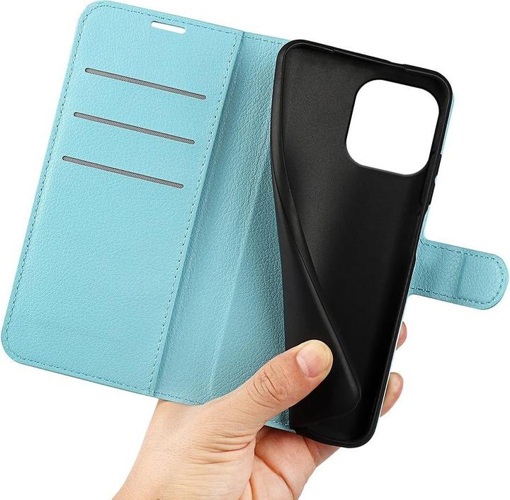 Actual product image Cover-Discount iPhone 15 Pro Max - Leather Case Cover blue (Apple iPhone 15 Pro Max)