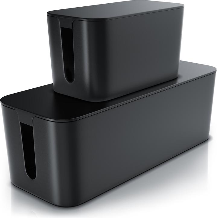 Immagine prodotto Bearware 2x scatola per cavi, scatola per cavi con piedini in gomma, organizzatore di cavi, scatola di