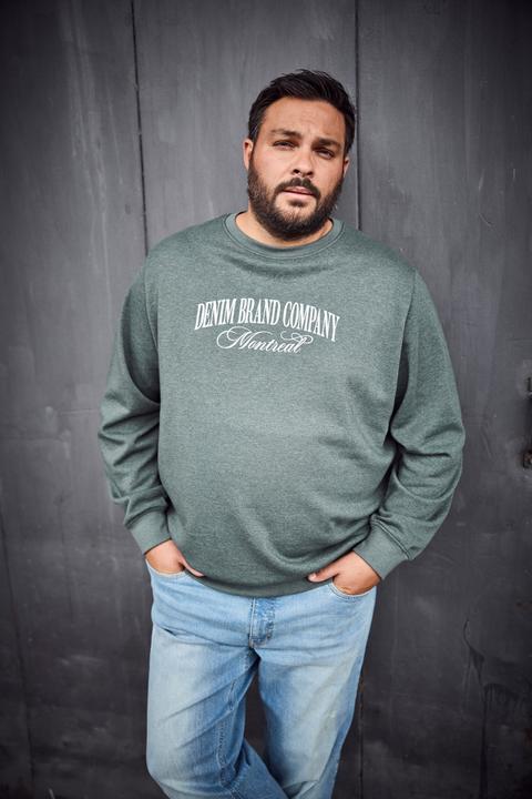 Actual product image Men+ Sweatshirt, Melangesweat, Brustprint (XXL)