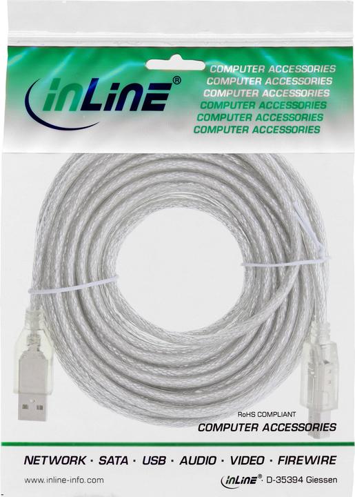 Actual product image InLine 10m USB 2.0 cable, A to B (10 m, USB 2.0)