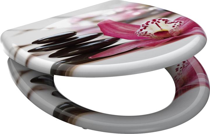 Produktbild Schütte WC Sitz Duroplast WC-Sitz WELLYNESS Absenkautomatik Schnellverschluss Quick Release 82376 Steine