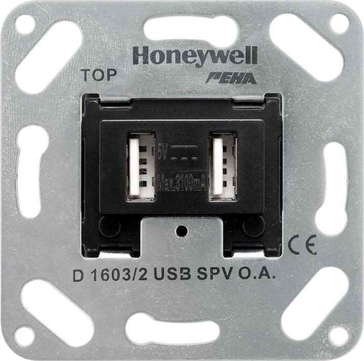 Actual product image IVF Hartmann Basic elements D 1603/2 USB SPV o.A.USB charging station 3.1 A 00971381