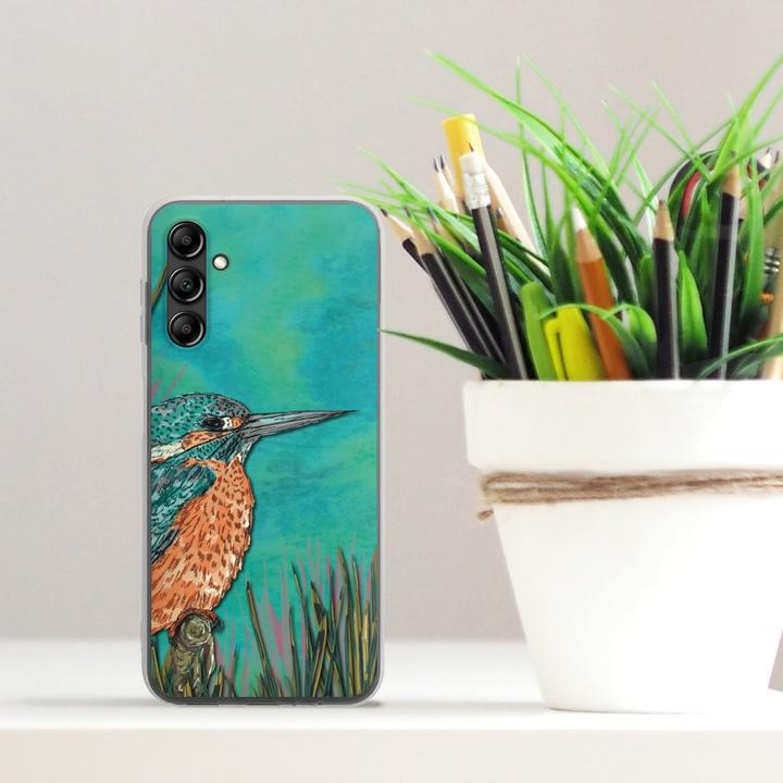 Actual product image DeinDesign Silikon Hülle für Samsung Galaxy A14 5G Handyhülle Case Smartphone Schutzhülle Malerei Tiere Vogel (Samsung Galaxy A14 5G)