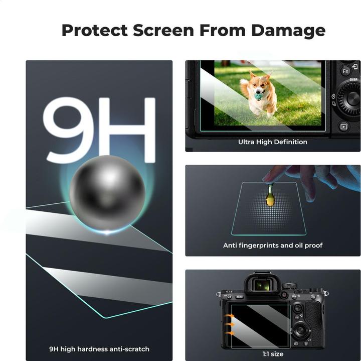 Produktbild K&F Concept Camera Screen Protector*3, with Hot Shoe Level*3, for Sony A9, A7, A7R, A1, RX1, RX10, RX100, RX1000