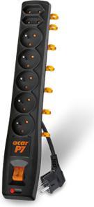Produktbild Acar P7 Verlängerungskabel 7 AC-Ausgänge Indoor (7x, 1.50 m)