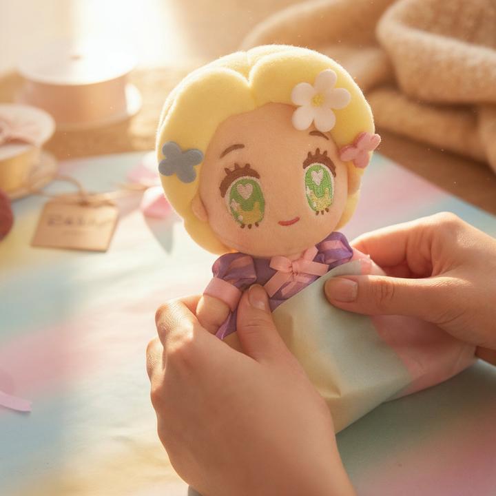 Actual product image Disney Rapunzel plush key ring