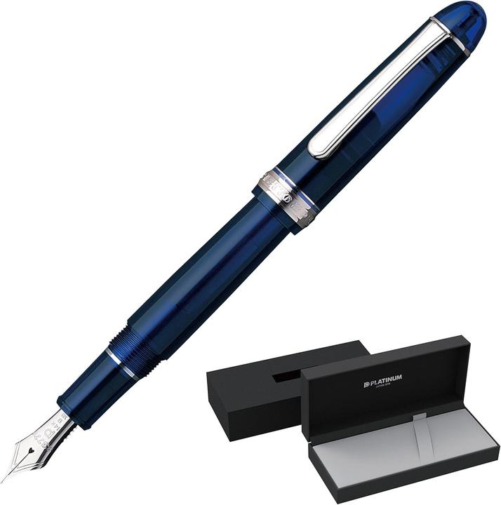 Actual product image Platinum 3776 Century Rhodium Chartres Blue Fountain Pen (1x)