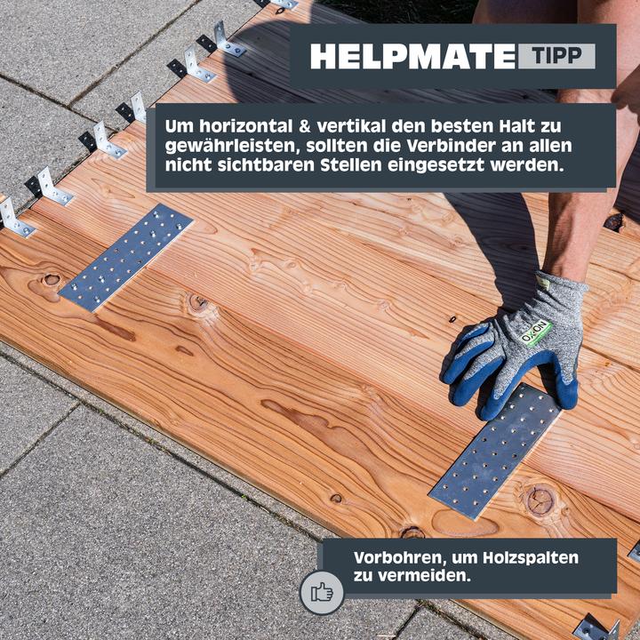 Immagine prodotto Helpmate Flachverbinder 45x180, verzinkt, 12 Stück (Connettori piatti, 12 pz.)