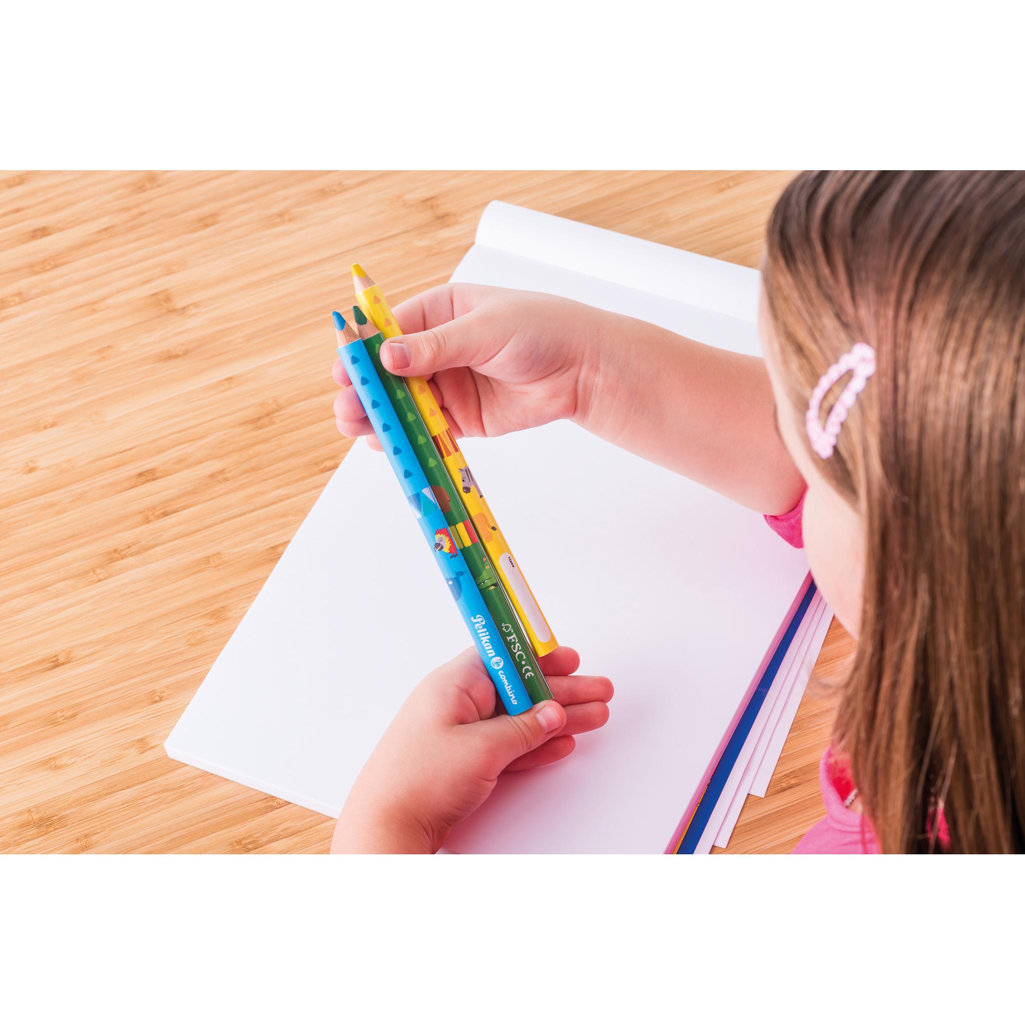Thumbnail - Pelikan, Heft + Block, Malblock Combinox15cm 811231 Blatt Tier-Motive (15 x 15 cm, Kein Einband)