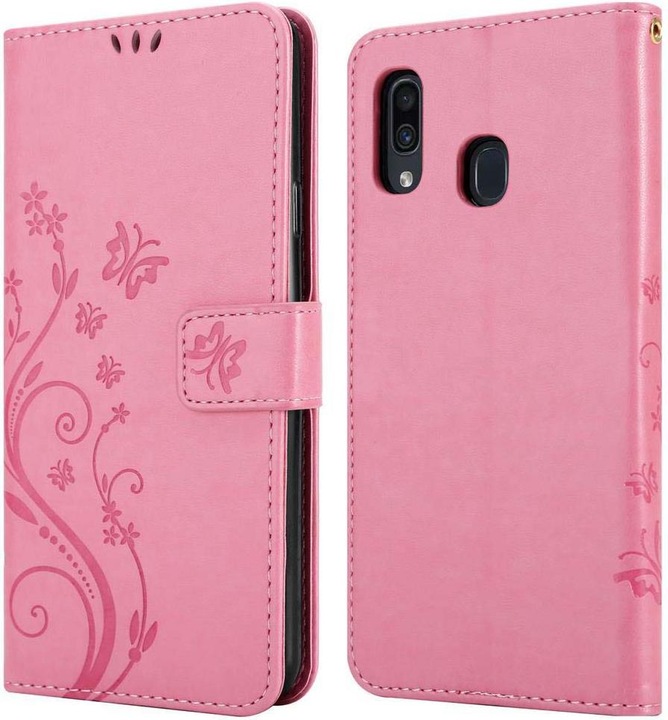 Produktbild Cadorabo Flower Book Cover (Samsung Galaxy A20, TCL A30, Samsung Galaxy M10s)