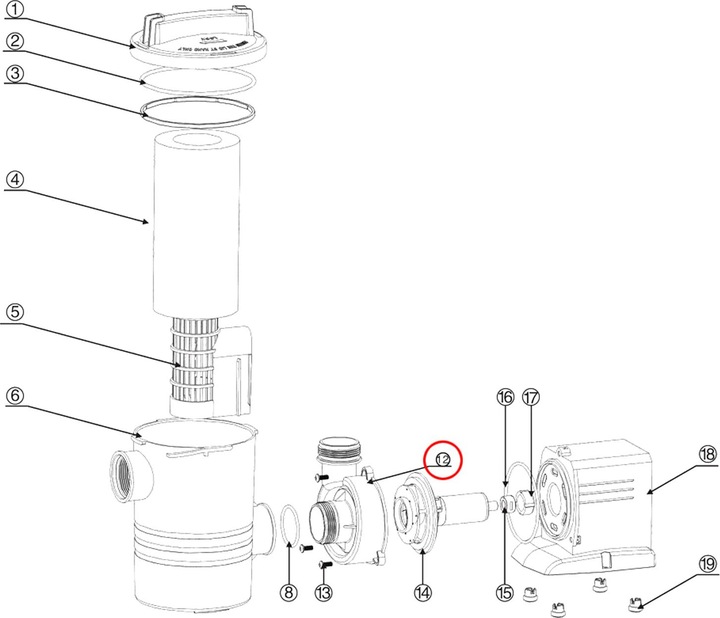 Produktbild SunSun CPP-10000F Poolpumpe Ersatzteil Pumpen Gehäuse Pool Pumpe