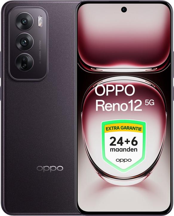 Produktbild OPPO Reno12 (256 GB, Schwarz-Braun, Dual SIM, 5G)