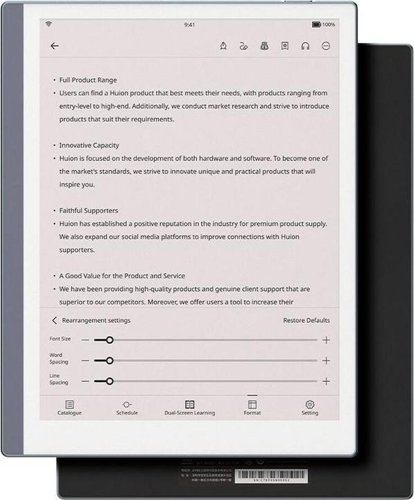 Actual product image Huion Kamvas Ink eBook Reader (10.30", 64 GB, Grey)