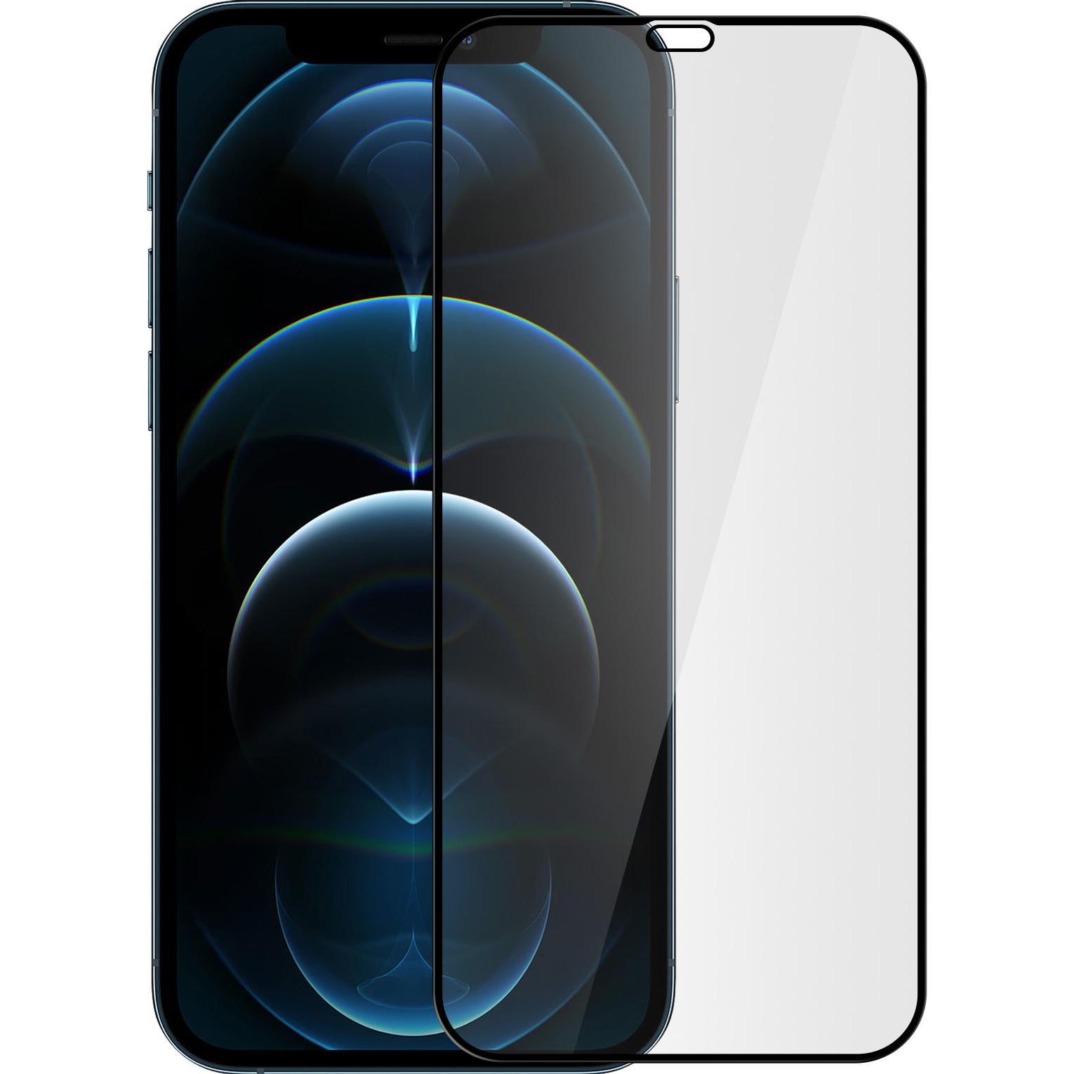 Avizar Displayschutzfolie, Case friendly Schutz (1 Stück, Apple iPhone 12 Pro), Smartphone Schutzfolie, Schwarz