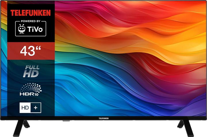 Produktbild Telefunken XF43TO750S (108 cm (43 Zoll), schwarz, FullHD, Triple Tuner, SmartTV, TiVo Betriebssystem) (43", LED, Full HD, 2024)