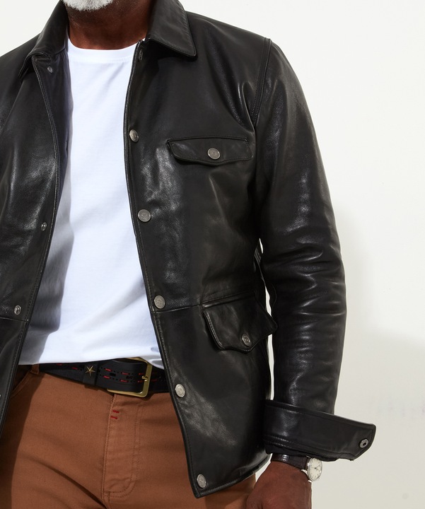 Produktbild Joe Browns Classic Leather Jacket with Vintage Check Lining (S)