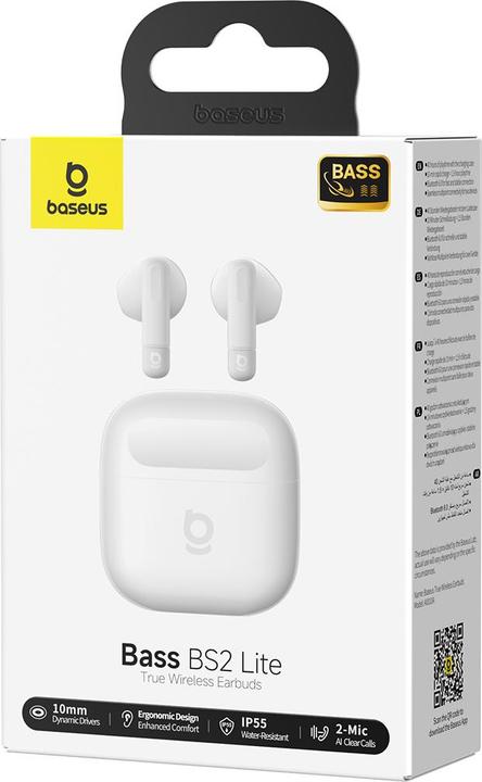 Actual product image Baseus Bass BS2 Lite TWS Moon White (40 h, Wireless)