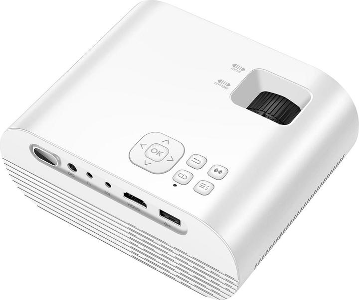 Actual product image Hoco Headphone with microphone projector Wi-Fi Bluetooth 720P DT1 white (HD ready, 140 lm)