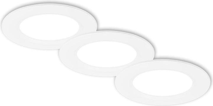 Actual product image Briloner Ultra-flat LED recessed lights set of 3 - Flat star (330 lm)