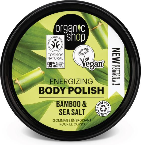 Actual product image Organic Shop Organic Bamboo Sea Salt Body Polish Pasta Do Cia?a Na Bazi (250 ml)