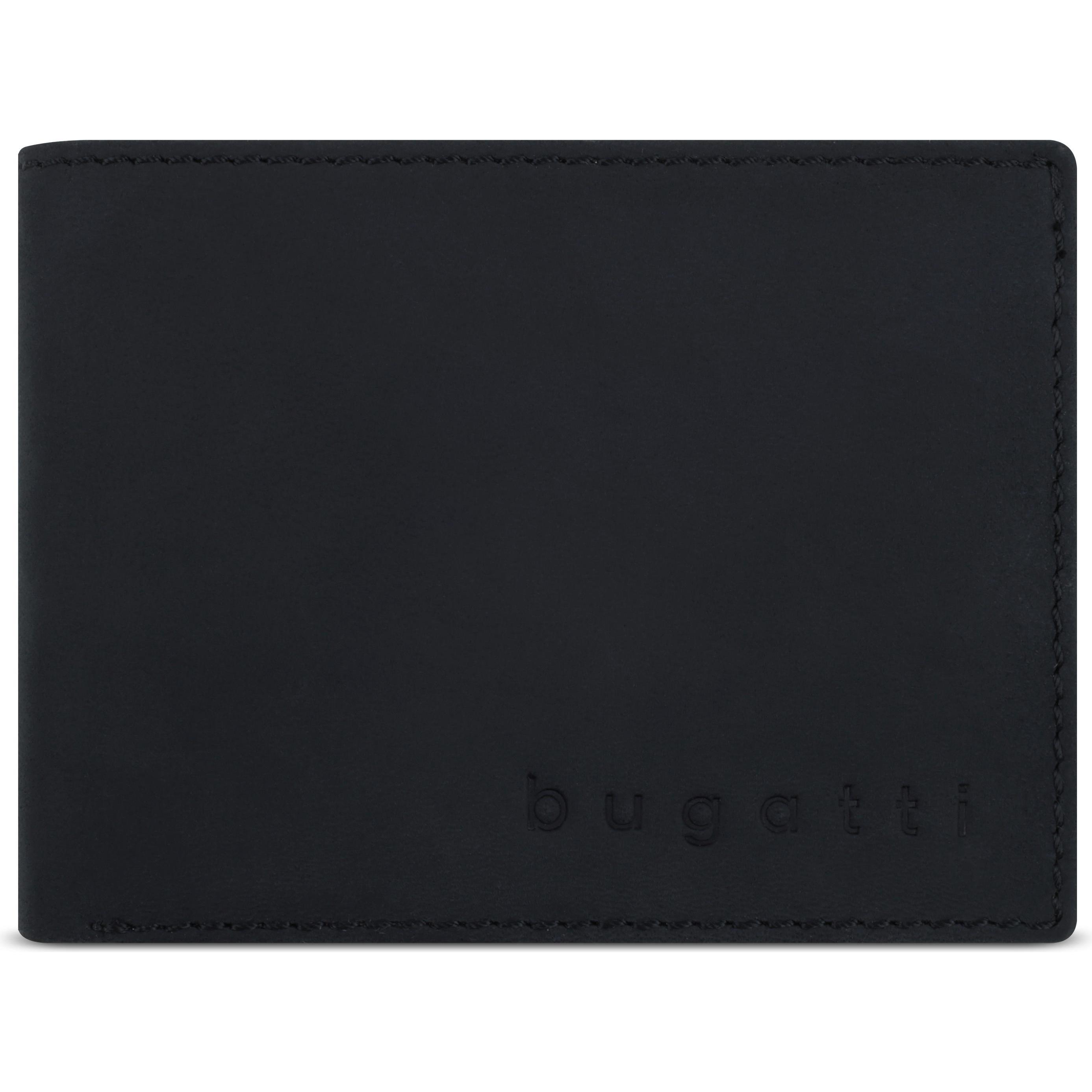Bugatti, Herren, Portemonnaie, Luca Geldbörse Leder 11 cm, Schwarz