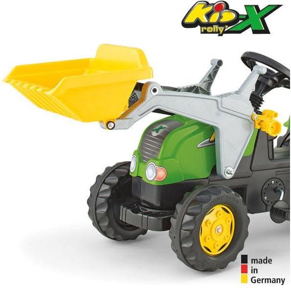 Immagine prodotto Rolly Toys trattore rollyKid-X con caricatore e rimorchio