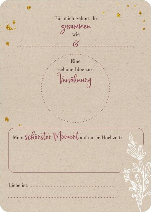 Actual product image 50 Guestbook Cards for Wedding (50 pcs.)