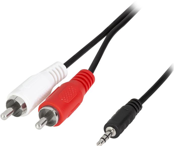 Image du produit LogiLink Câble de connexion (1.50 m, Jack 3,5 mm (AUX), RCA)