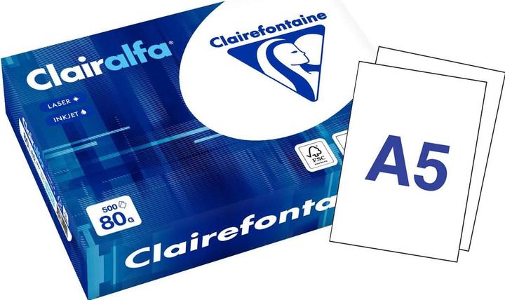 Produktbild Clairefontaine Clairalfa (80 g/m², 500 x, A5)