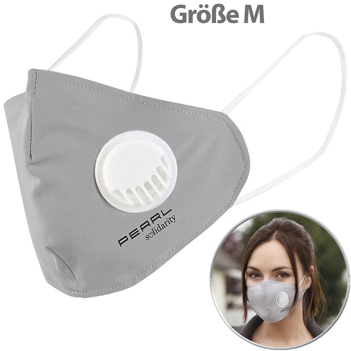 Actual product image Pearl Mouth-nose fabric mask with valve (1 x)