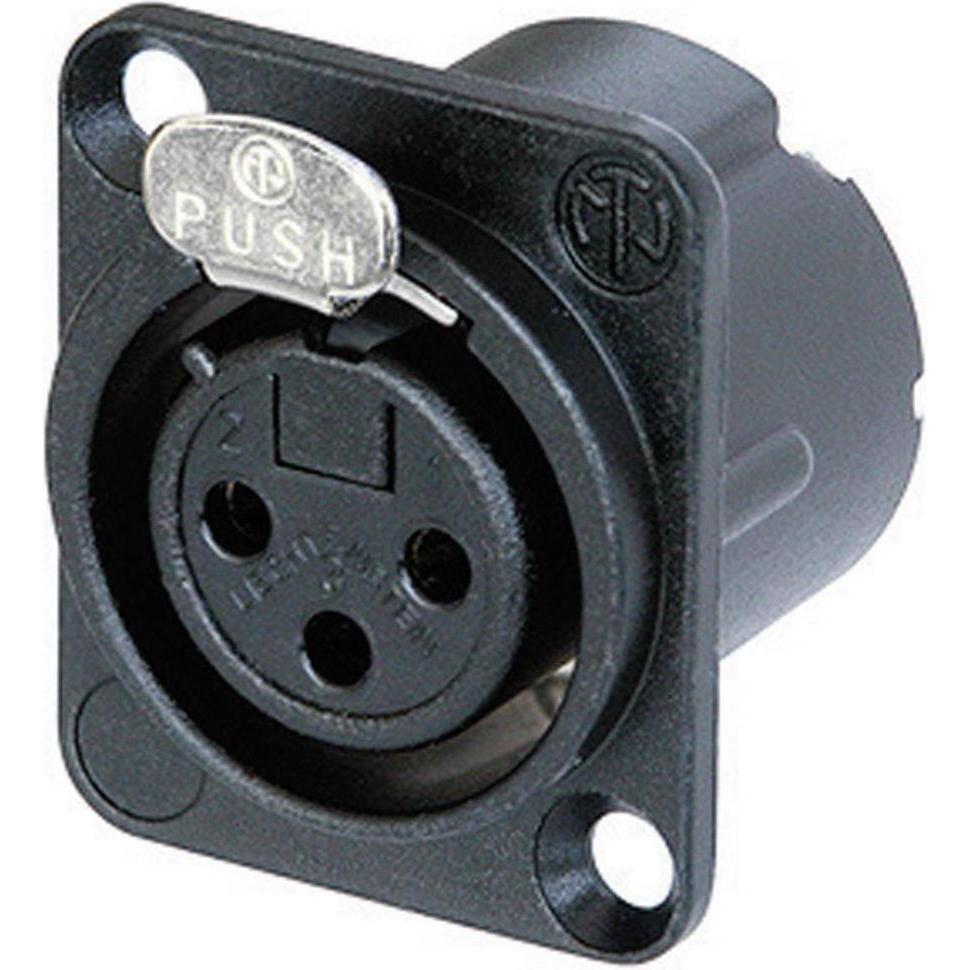 Neutrik XLR-Flanschbuchse, Audio Stecker, Schwarz