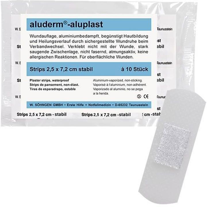 Söhngen aluderm aluplast Pflaster starr / stabil 2.5x7.2cm, 10 Stk., einzeln (10x)