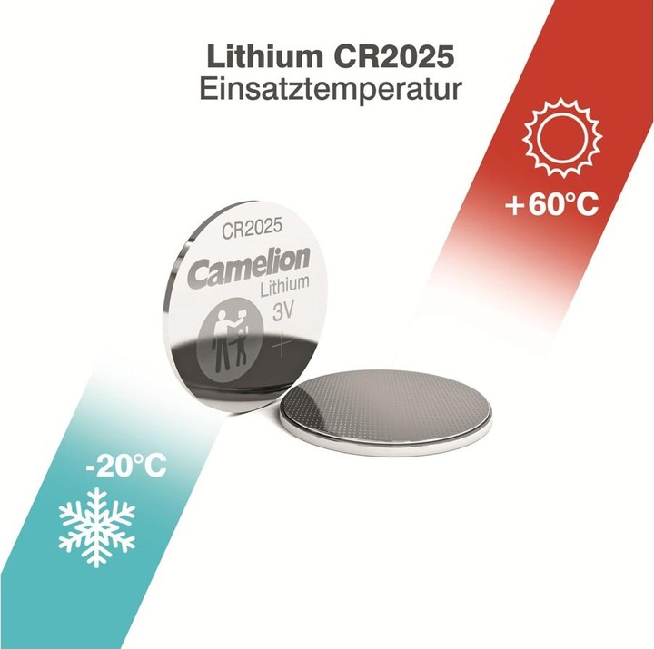 Produktbild Camelion CR2025-BP1 - Einwegbatterie - CR2025 - Lithium - 3 V - 1 Stück(e) - Knopf/Münze (1 Stk., CR2025, 150 mAh)