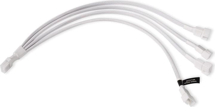 Alphacool LK Y-Splitter 4-Pin auf 4x 4-Pin PWM 30cm wei?? (Weiss)