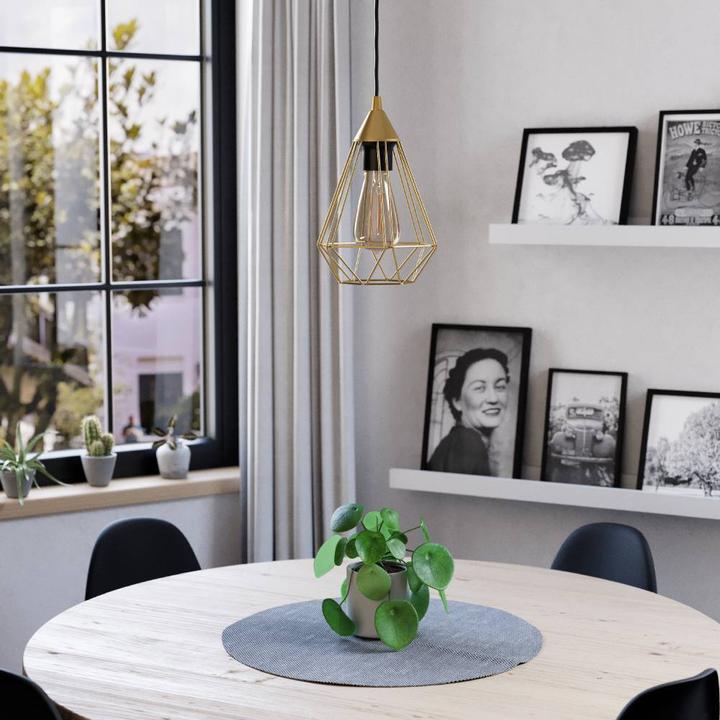 Actual product image EGLO Pendant lamp TARBES 1x E27 Brushed Brass (E27)